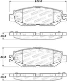 StopTech Premium Ceramic Rear Brake Pads - 308.06130