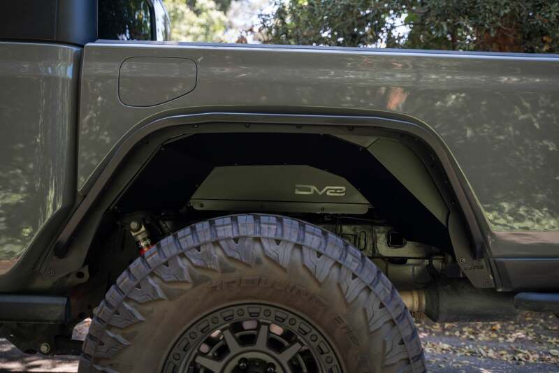 DV8 Offroad 20-24 Jeep Gladiator JT Rear Inner Fender Liners - Satin Black