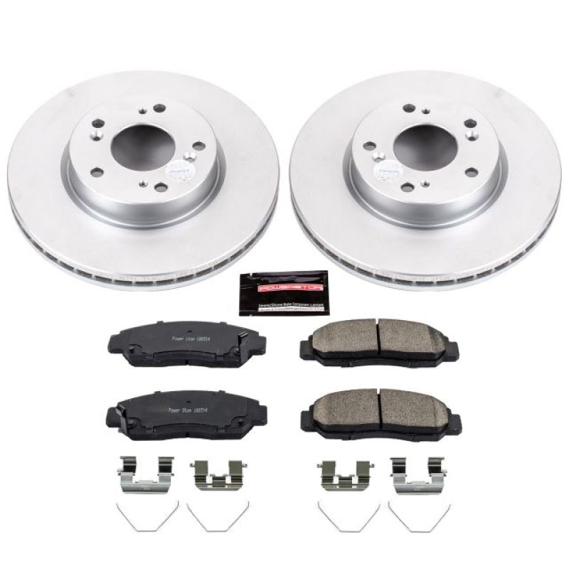 Power Stop 12-15 Honda Civic Front Z17 Evolution Geomet Coated Brake Kit PowerStop