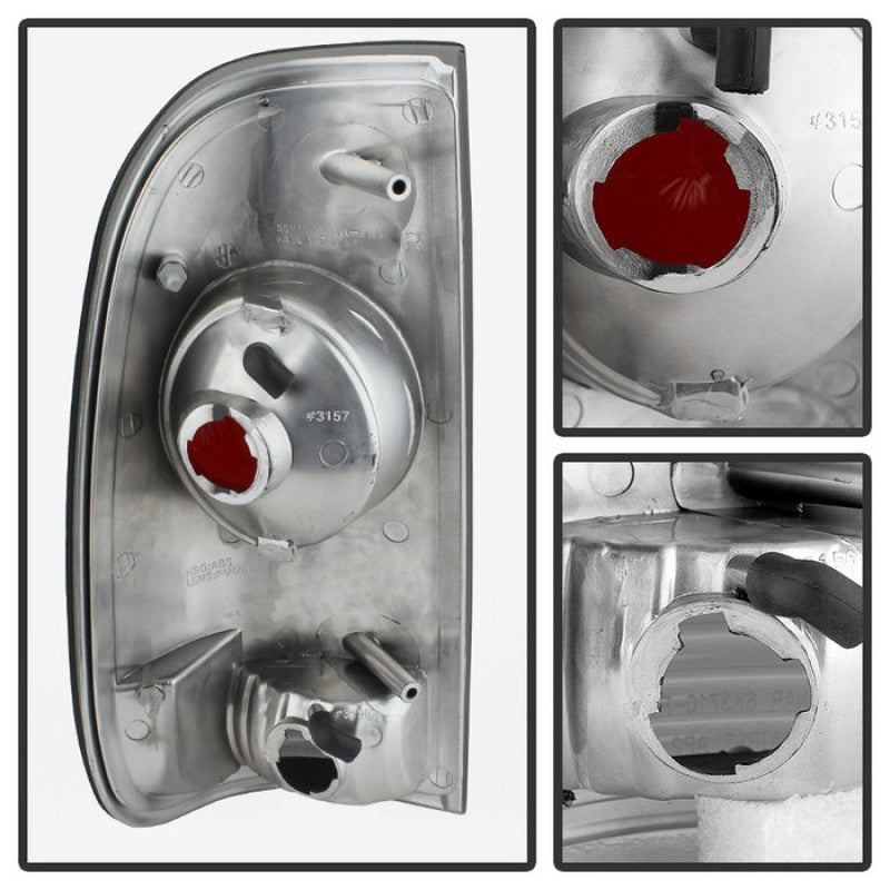 Spyder Ford F150 Styleside 97-03/F250/350/450/550 Euro Style Tail Lights Blk Smke ALT-YD-FF15097-BSM SPYDER