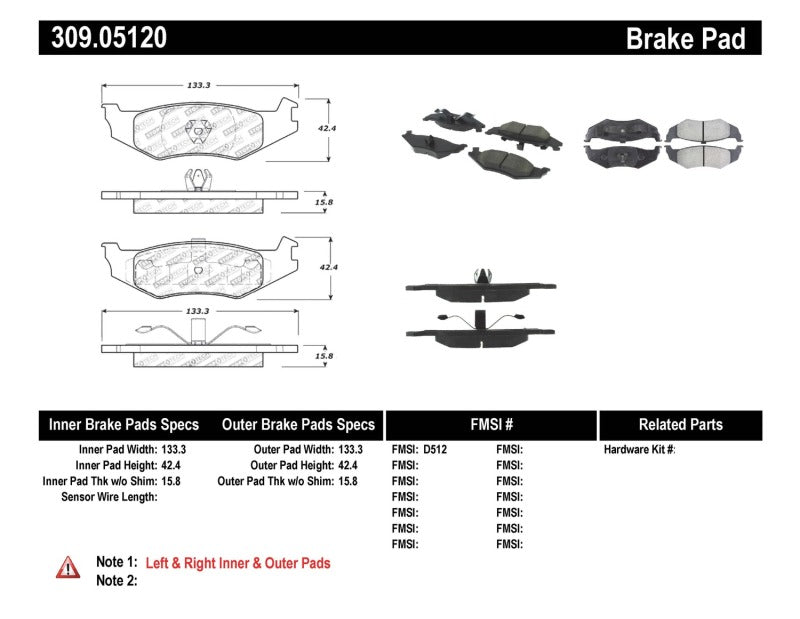 StopTech Performance Brake Pads