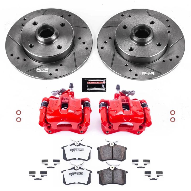 Power Stop 95-97 Volkswagen Passat Rear Z26 Street Warrior Brake Kit w/Calipers PowerStop