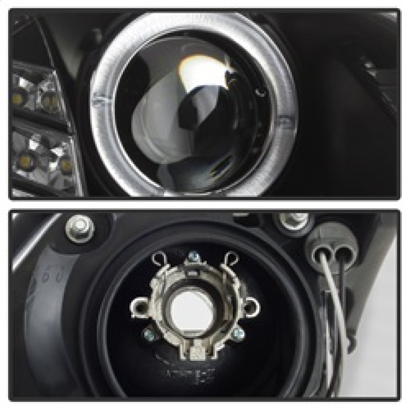 Spyder Infiniti G35 03-07 2DR Projector Halogen - LED Halo DRL Blk High H4 PRO-YD-IG35032D-DRL-BK SPYDER
