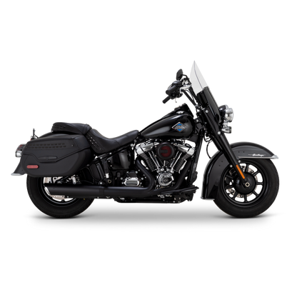 Vance & Hines 2025+ HD Softail Twin Slash 4in Round Black Slip-On Exhaust