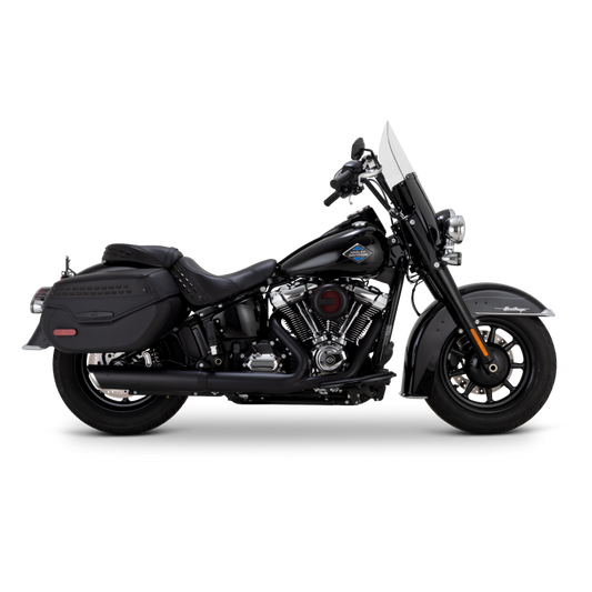 Vance & Hines 2025+ HD Softail Twin Slash 4in Round Black Slip-On Exhaust