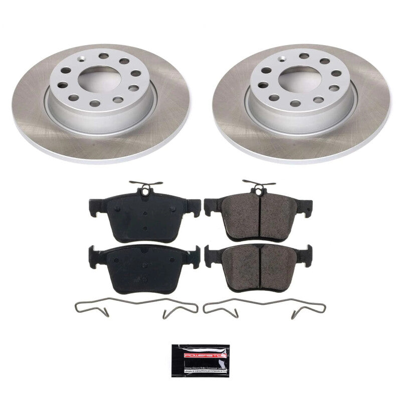 Power Stop 15-19 Volkswagen e-Golf Rear Semi-Coated Rotor Kit PowerStop
