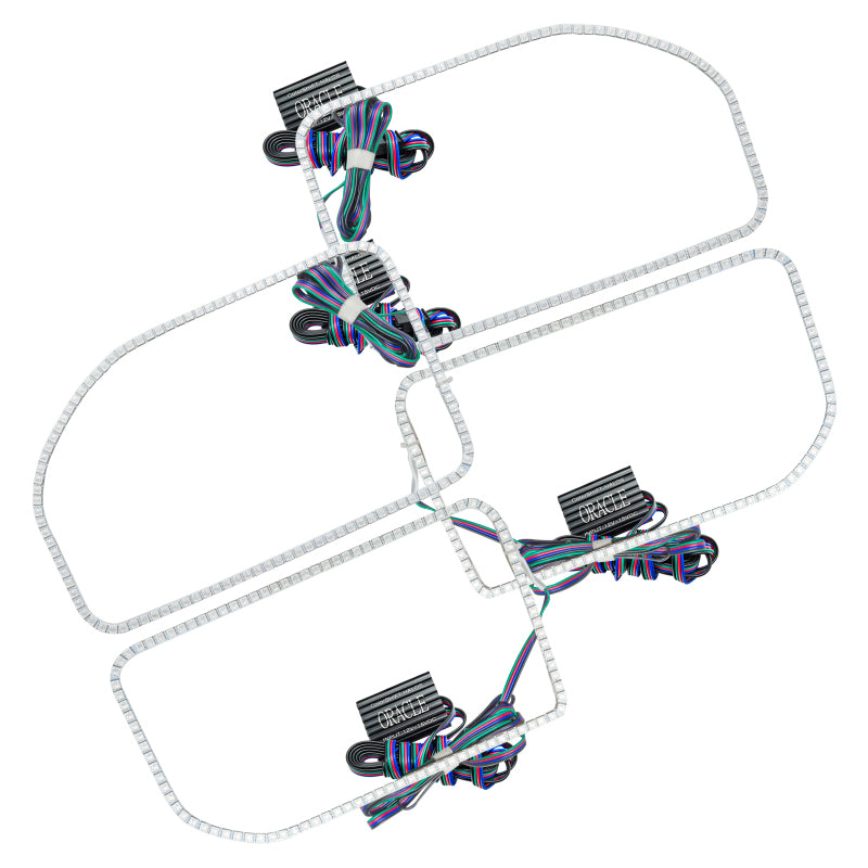 Oracle Ford F250/350 11-16 Halo Kit (Square Ring Design) - ColorSHIFT w/o Controller