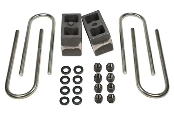 Tuff Country 4in Rear Block & U-Bolt Kit – 2000–2005 Ford Excursion 4WD (Non-Tapered) (97058)