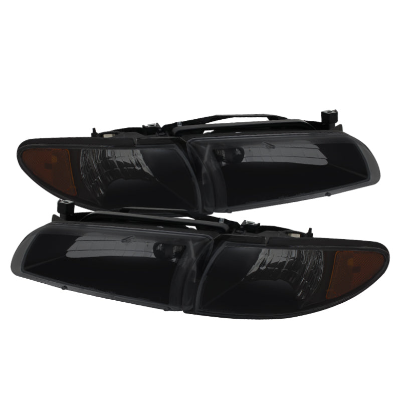 Xtune Pontiac Grand Prix 97-03 Crystal Headlights w/ Amber Corner Lights HD-JH-PGPRIX-SET-AM-BSM SPYDER