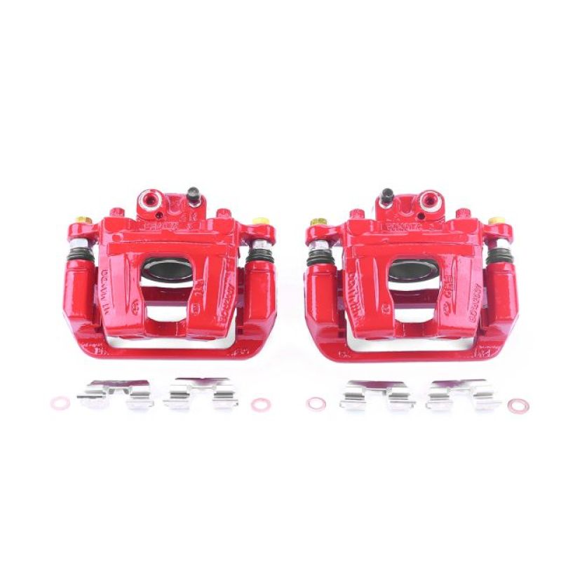 Power Stop 17-18 Genesis G80 Rear Red Calipers w/Brackets - Pair PowerStop