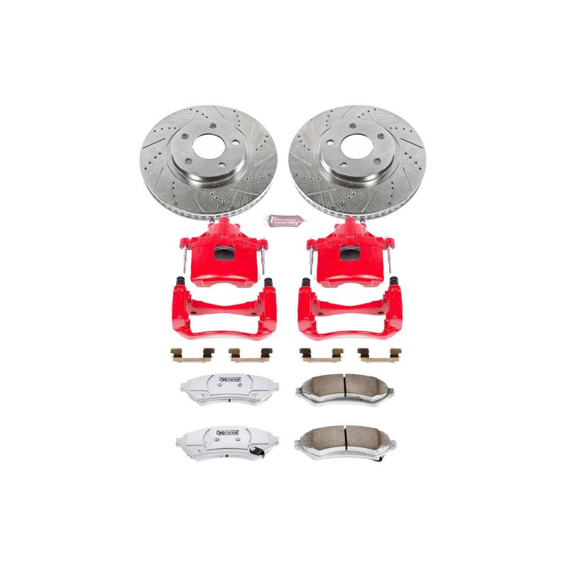 Power Stop 00-04 Buick LeSabre Front Z26 Street Warrior Brake Kit w/Calipers PowerStop