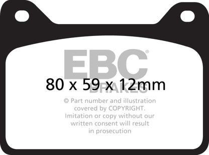 EBC YellowStuff Rear Brake Pads - DP4057R EBC