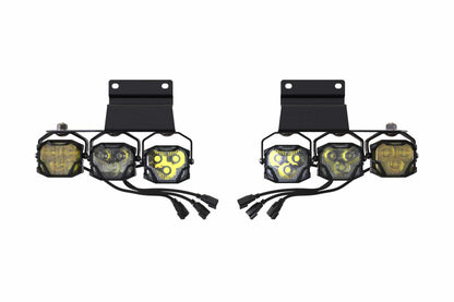 4Banger Triple Fog Kit: 10-14 Raptor (brackets and harness)