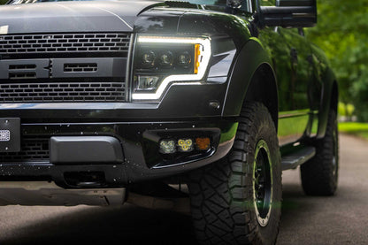 4Banger Triple Fog Kit: 10-14 Raptor (brackets and harness)