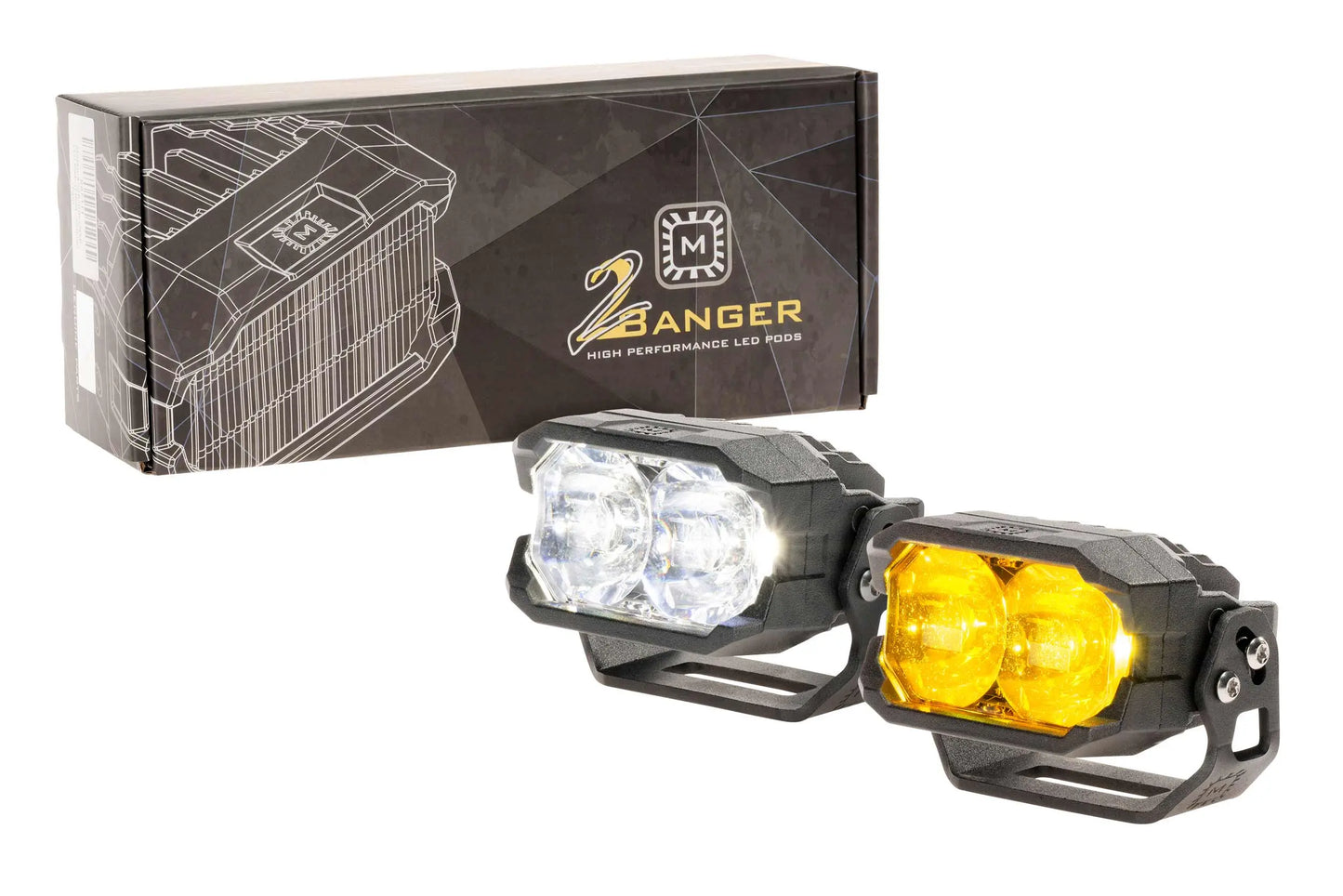 Morimoto 2Banger HXB LED Pods (Spot / Yellow / Set) Morimoto