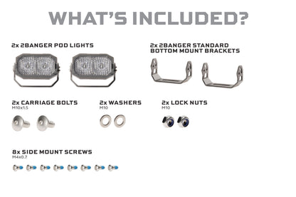 Morimoto 2Banger NCS LED Pods (SAE Wide / Yellow / Set)