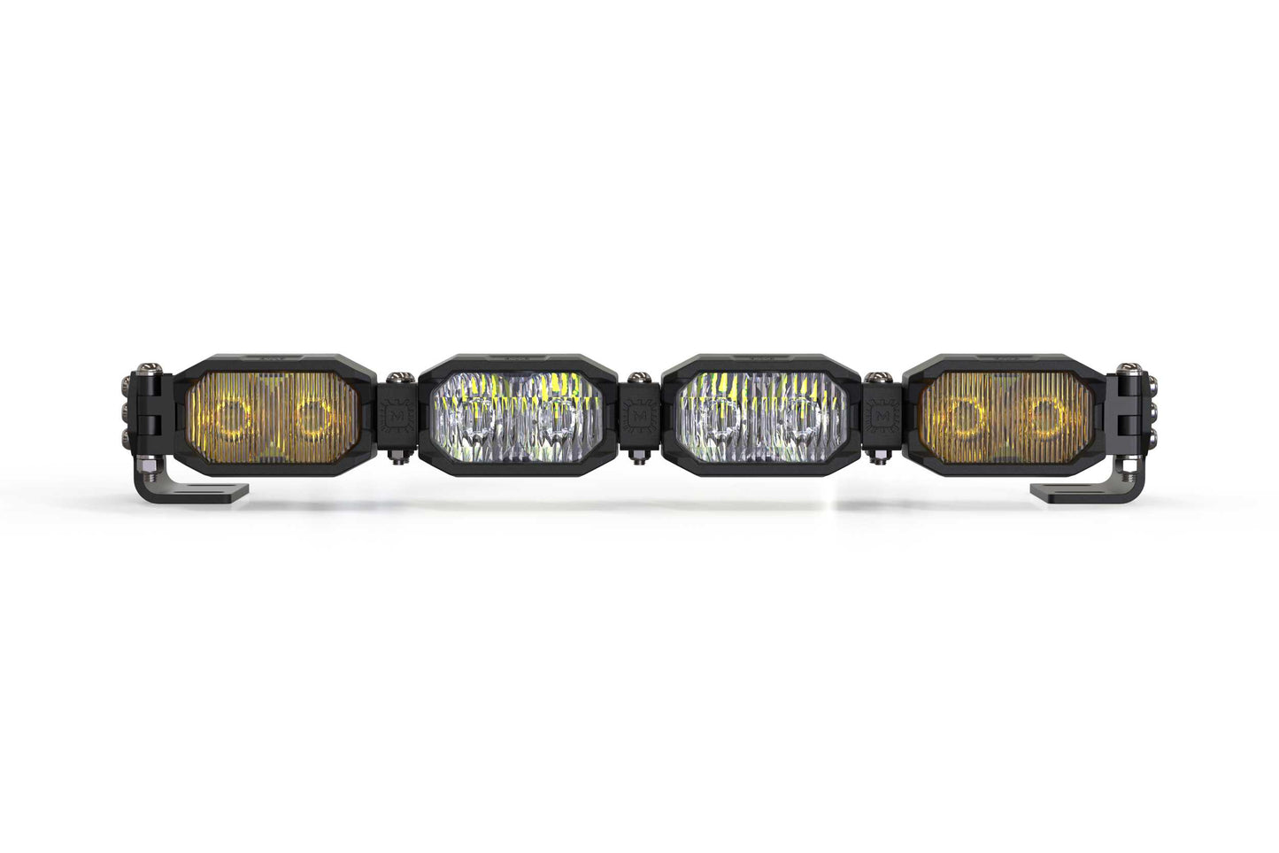 Single-Row BangerBar: (4 Pod / 16") (NCS Power - White/Yellow)