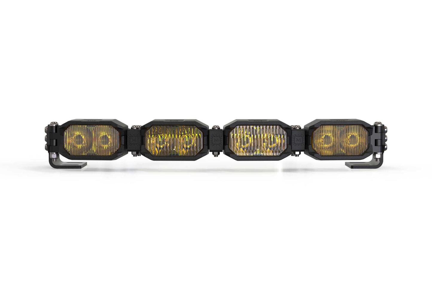 Single-Row BangerBar: (4 Pod / 16") (HXB Power - White/Yellow)