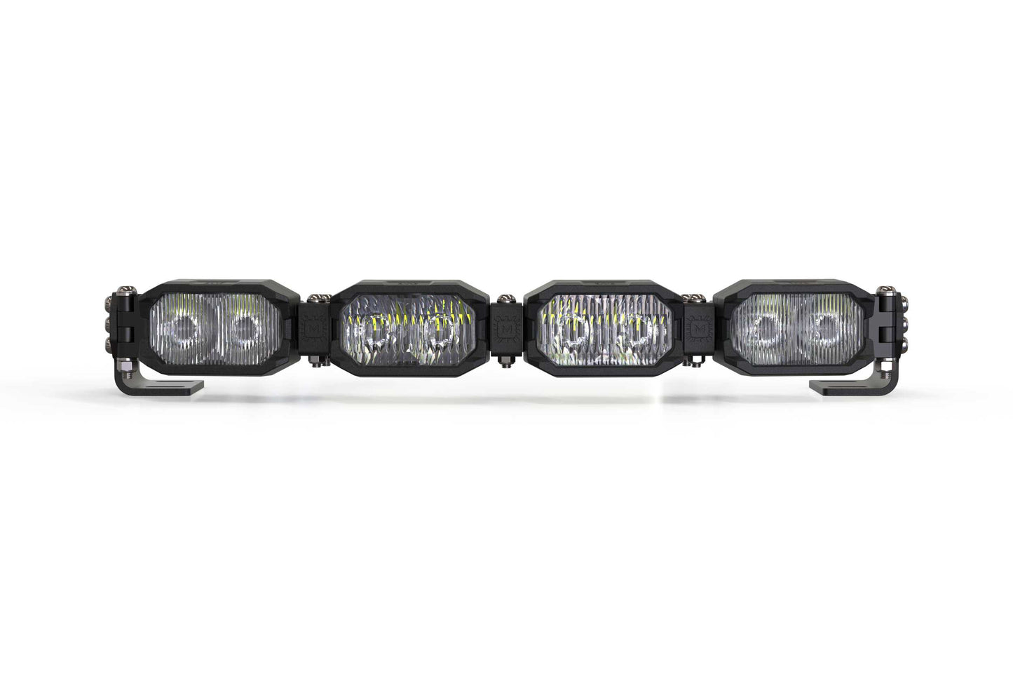 Single-Row BangerBar: (4 Pod / 16") (NCS Power - White/Yellow)