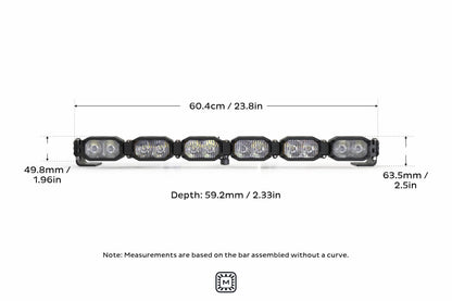 Single-Row BangerBar: (6 Pod / 24") (NCS Power - White/Yellow)