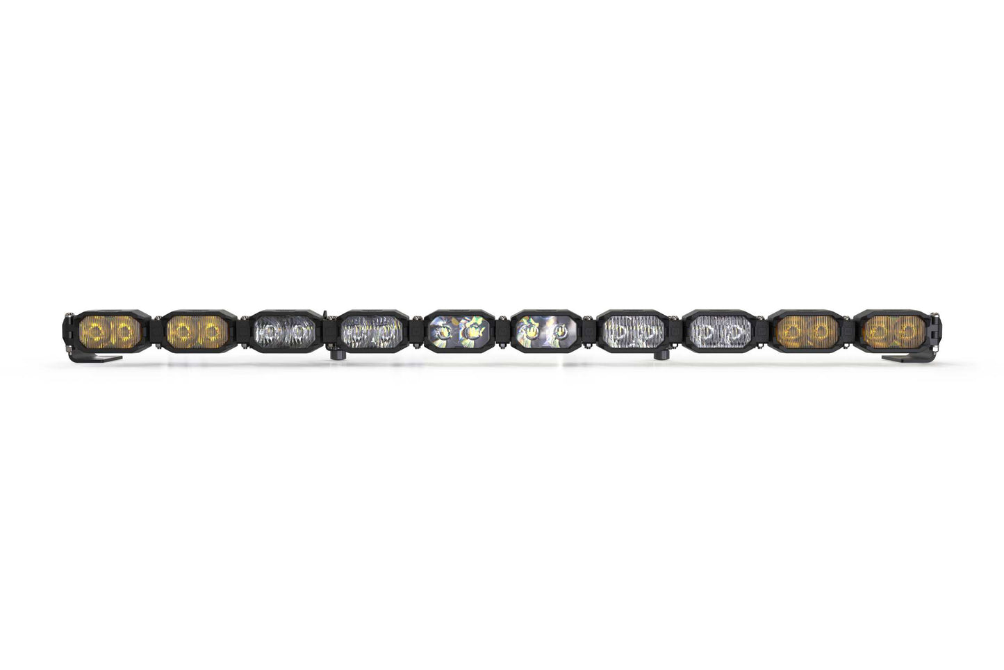 Single-Row BangerBar: (10 Pod / 40") (HXB Power - White/Yellow)