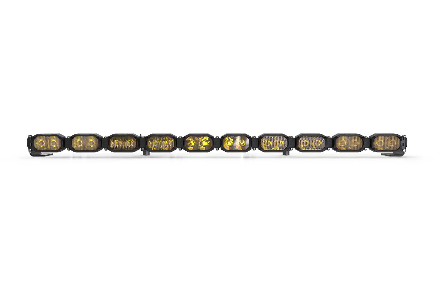 Single-Row BangerBar: (10 Pod / 40") (HXB Power - White/Yellow)