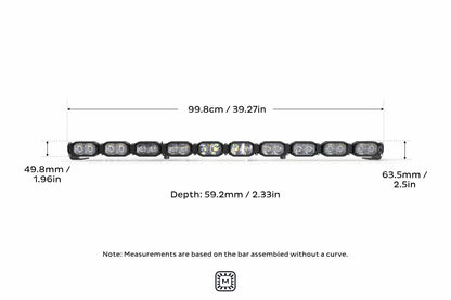 Single-Row BangerBar: (10 Pod / 40") (HXB Power - White/Yellow)