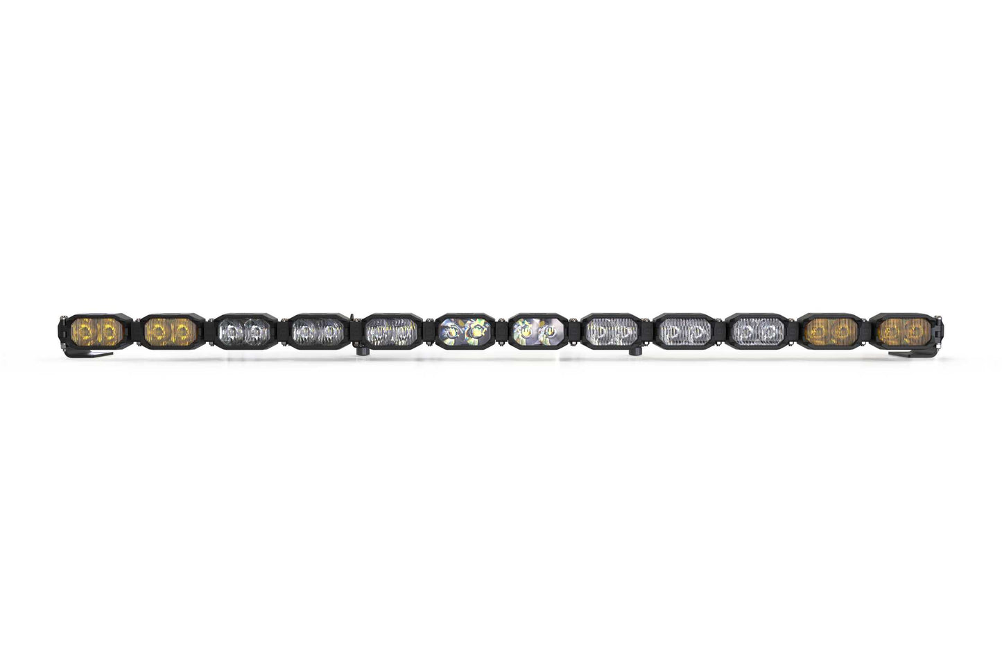 Single-Row BangerBar: (12 Pod / 47") (NCS Power - White/Yellow)