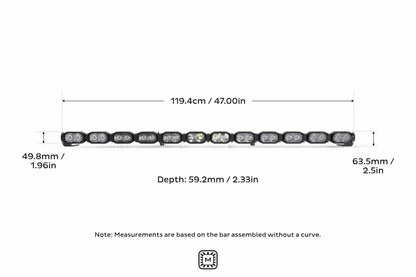 Single-Row BangerBar: (12 Pod / 47") (HXB Power - White/Yellow)