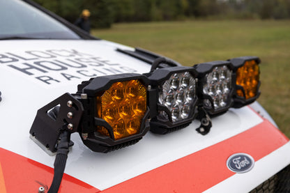 Triple-Row BangerBar: (4 Pod / 29") (NCS Power - White/Yellow)