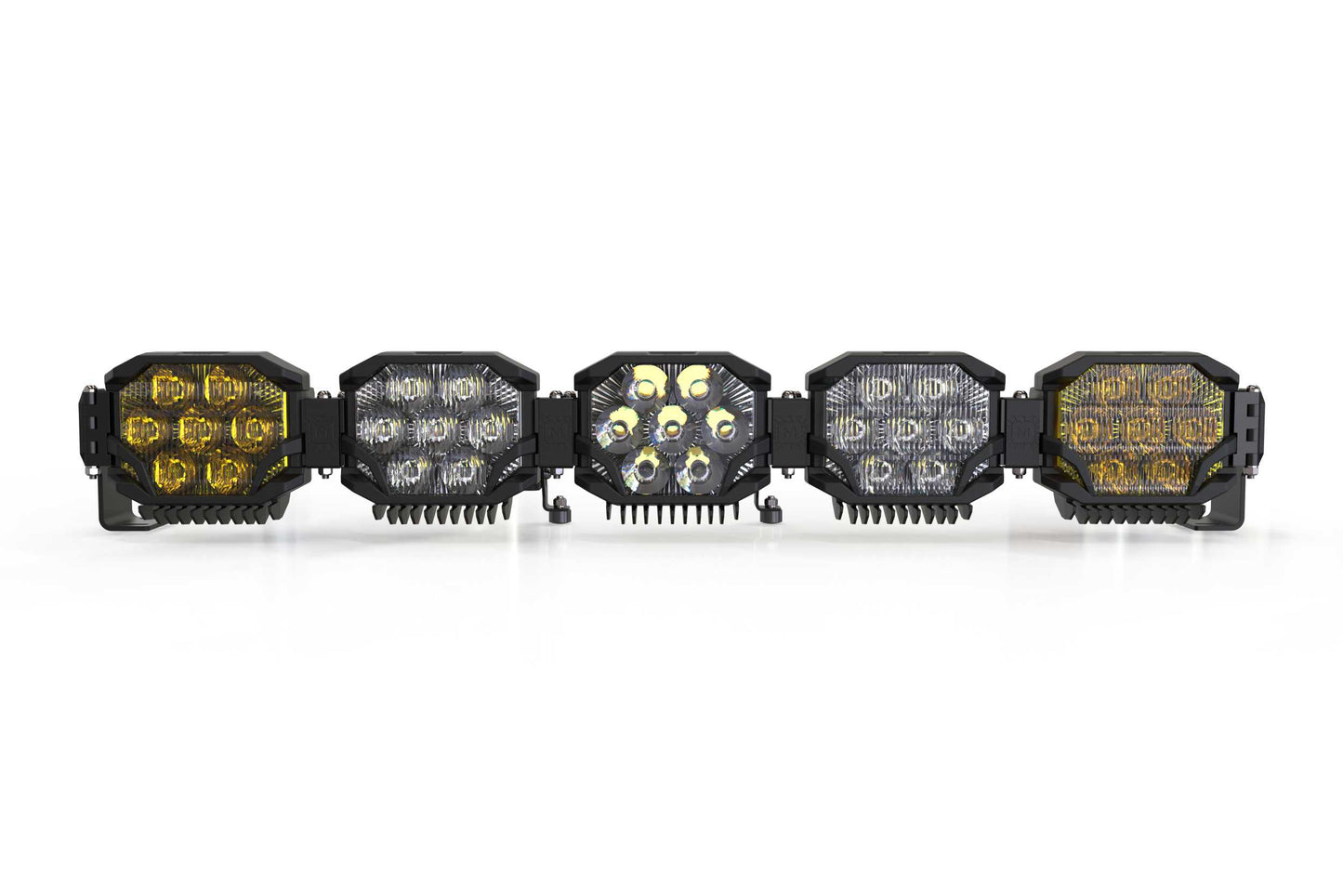 Triple-Row BangerBar: (5 Pod / 36") (NCS Power - White/Yellow)