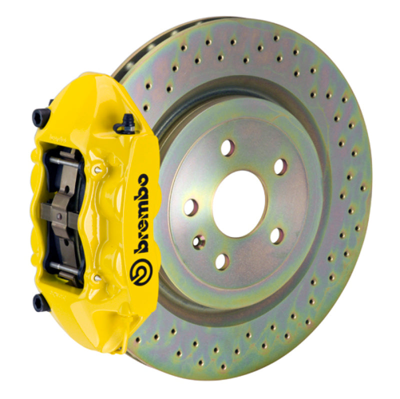 Brembo 11-18 Focus/13-18 Focus ST Front GT BBK 4 Piston Cast 336 x28 1pc Rotor Drilled- Yellow Brembo