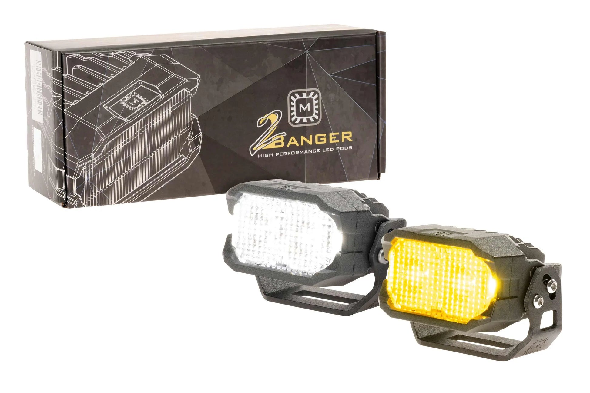Morimoto 2Banger NCS LED Pods (Flood / Yellow / Set) Morimoto
