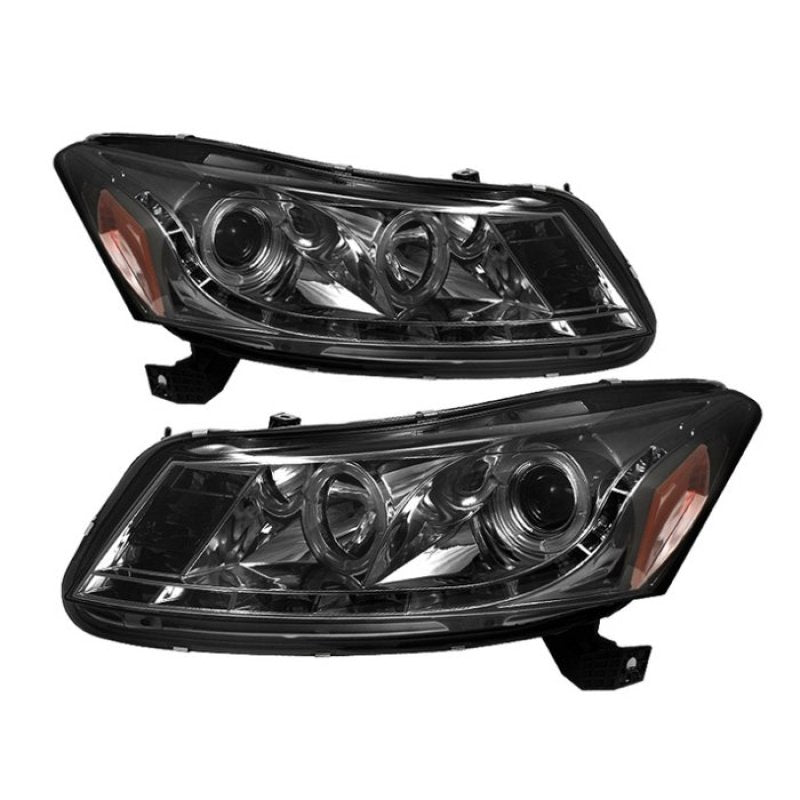 Spyder Honda Accord 08-12 4Dr Projector Headlights- LED Halo DRL Smke PRO-YD-HA08-4D-HL-SM SPYDER