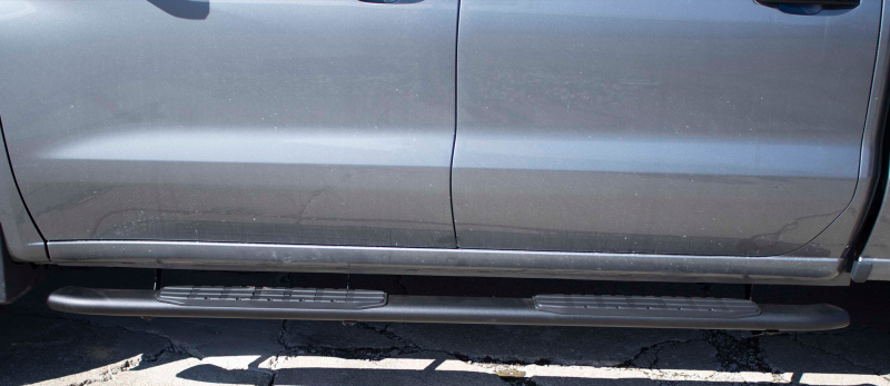 Fishbone Offroad 2019+ Chevrolet Silverado 1500 Double Cab Oval Side Steps - Black Textured Fishbone Offroad