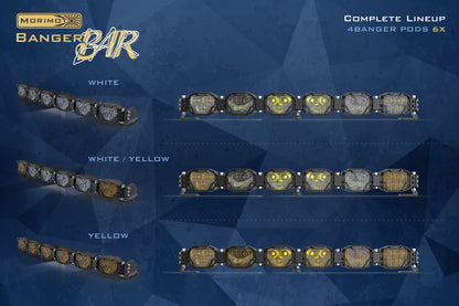 Double-Row BangerBar: (6 Pod / 24.5") (HXB Power - Yellow)
