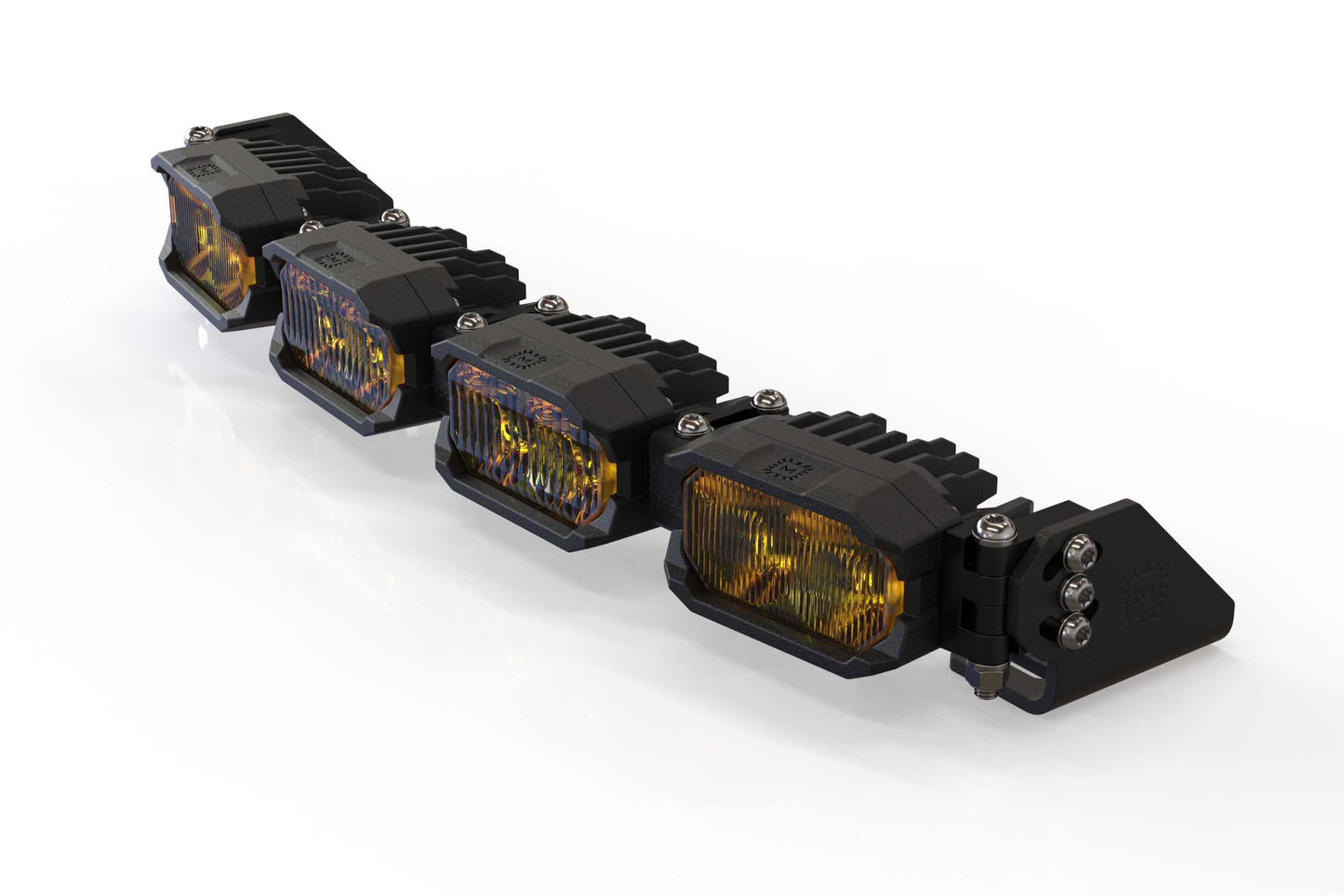 Single-Row BangerBar: (4 Pod / 16") (HXB Power - Yellow)