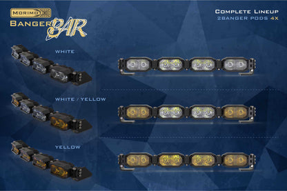 Single-Row BangerBar: (4 Pod / 16") (HXB Power - Yellow)