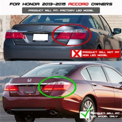 Spyder Honda Accord 2013-2015 4DR LED Tail Lights - Black ALT-YD-HA13LED-LED-BK SPYDER
