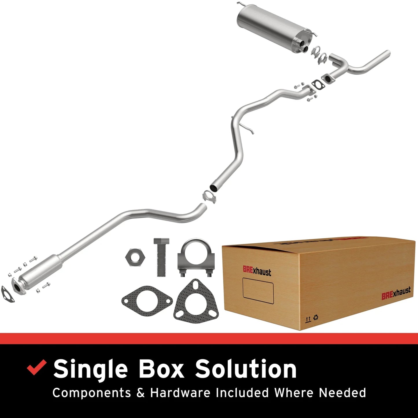 MagnaFlow BRExhaust Series 106-0025 Direct-Fit Exhaust System for 1997–2005 Chevy Malibu / Chevy Classic / 1997–1999 Oldsmobile Cutlass