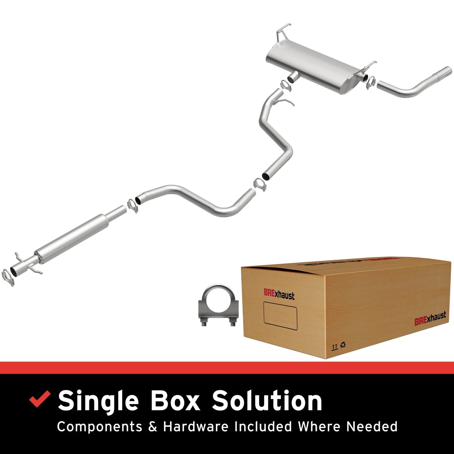 MagnaFlow BRExhaust Series 106-0259 Direct-Fit Exhaust System for 2008–2012 Chevy Malibu / 2008–2009 Pontiac G6 / 2008–2009 Saturn Aura