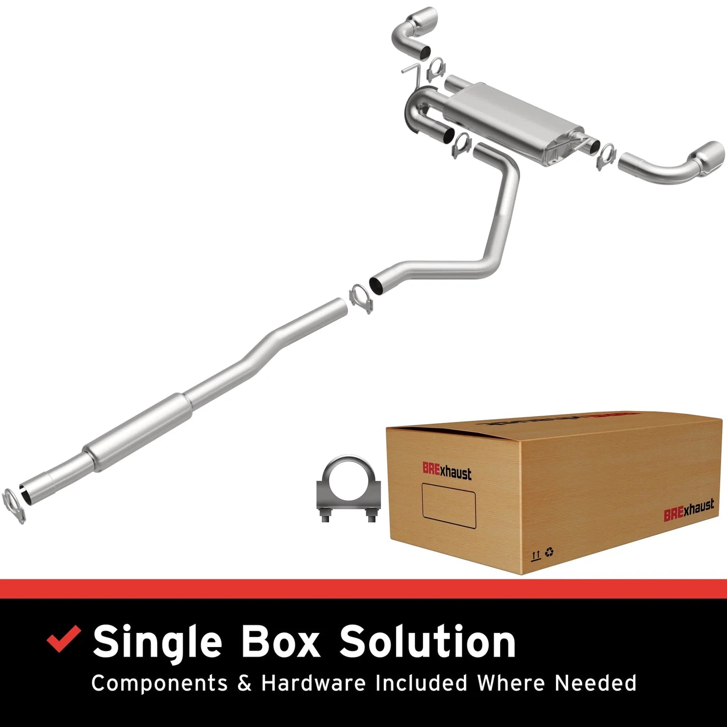 MagnaFlow BRExhaust 106-0767 Direct-Fit Exhaust for 2014–2022 Jeep Cherokee 3.2L