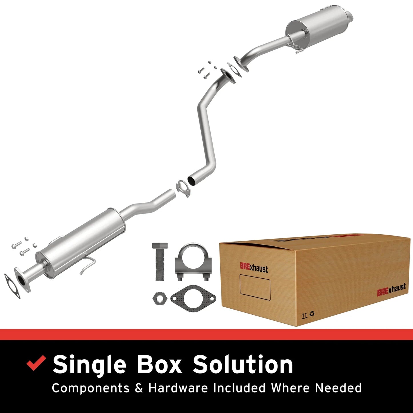 MagnaFlow BRExhaust Series 106-0893 Direct-Fit Exhaust System for 2010–2013 Kia Forte (2.0L / 2.4L)