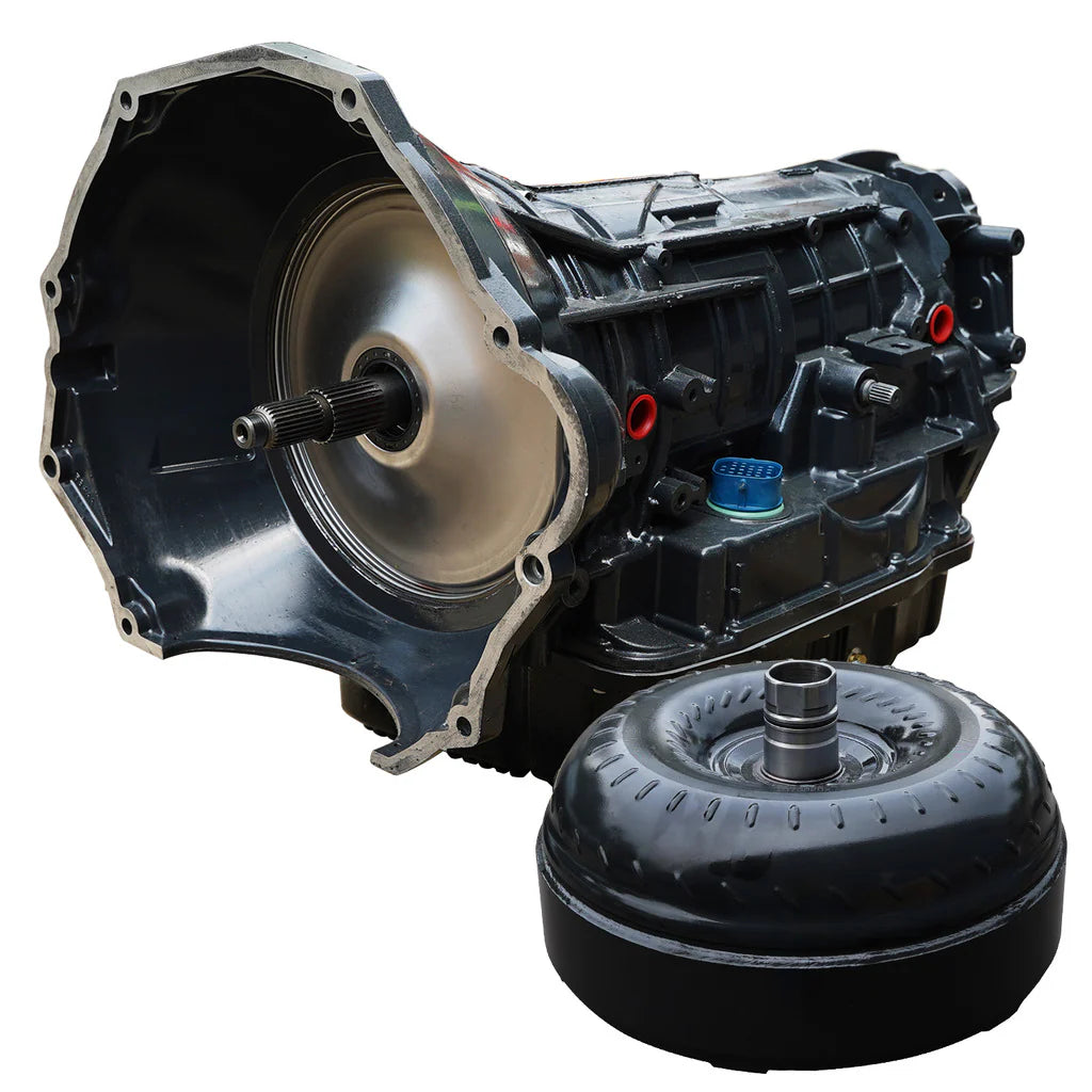 BD Diesel 1064294SS TowMaster 68RFE Transmission – front-facing angled right view for 2019–2024 Ram 6.7L Cummins