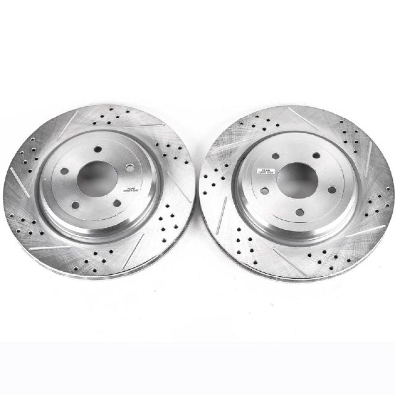 Power Stop 06-13 Chevrolet Corvette Rear Evolution Drilled & Slotted Rotors - Pair PowerStop