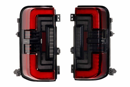 XB LED Tail Lights: Ford Bronco (21+ / Red Lens / Set)