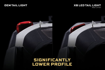 XB LED Tail Lights: Ford Bronco (21+ / Red Lens / Set)