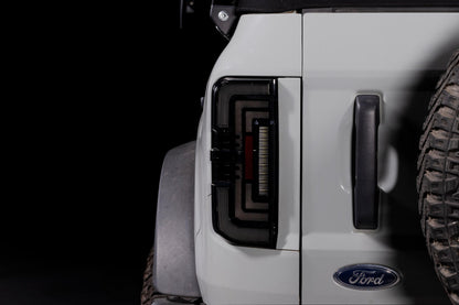 XB LED Tail Lights: Ford Bronco (21+ / Red Lens / Set)