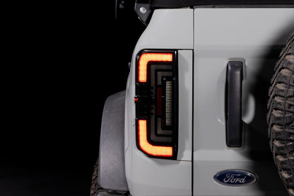 XB LED Tail Lights: Ford Bronco (21+ / Red Lens / Set)
