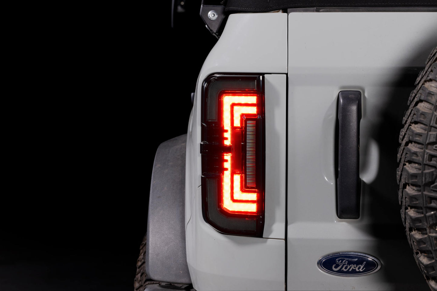 XB LED Tail Lights: Ford Bronco (21+ / Red Lens / Set)